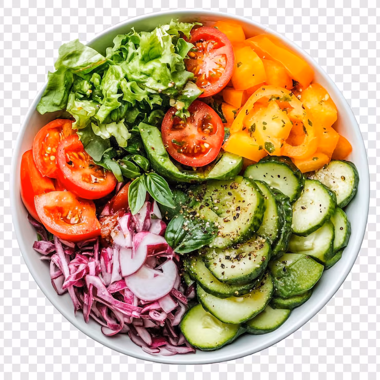 Fresh vegetable salad bowl